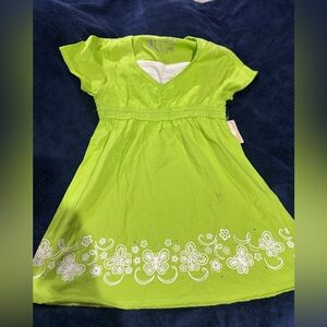 Green Floral Kids top